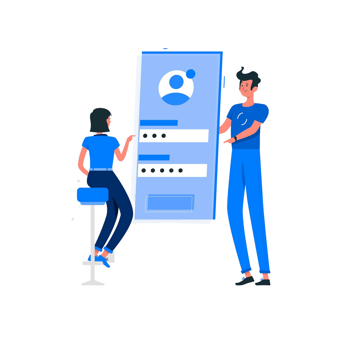 رسم توضيحي لتسجيل الدخول